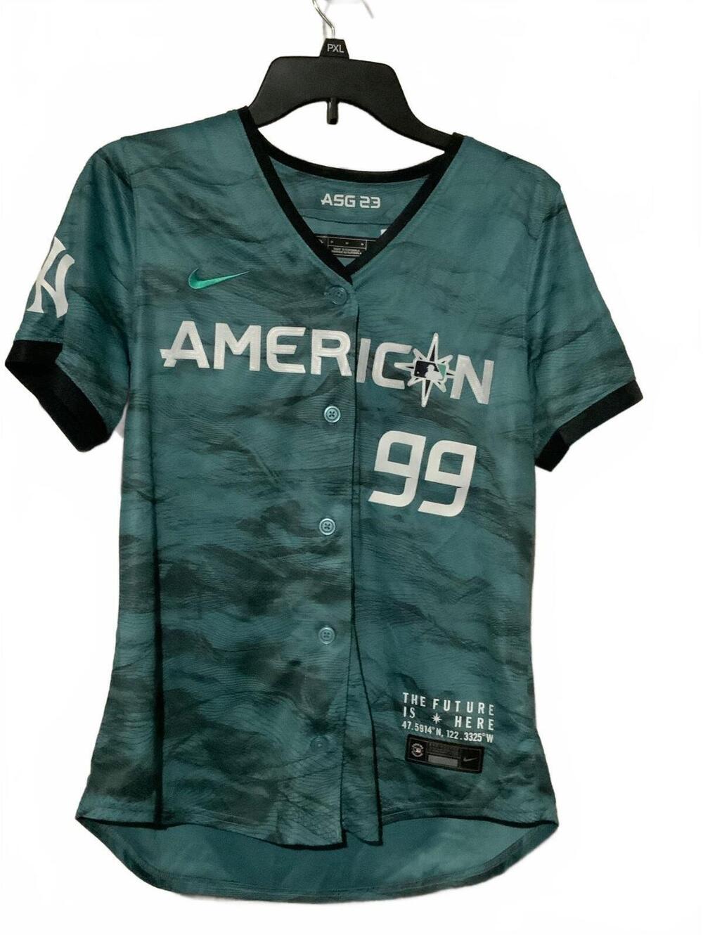 Nike American Aaron Judge Green Baseball Jersey Size PXL